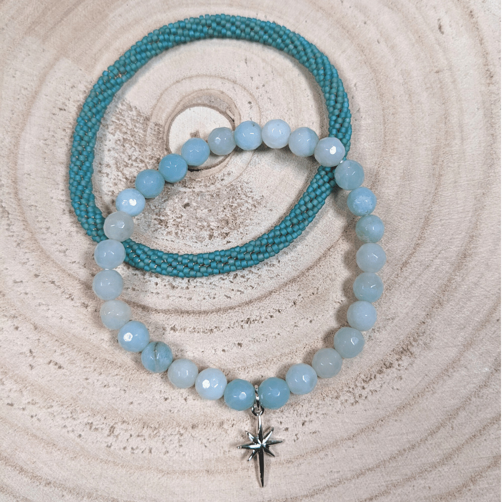 amazonite_bracelet_star_charm_2_pc_set