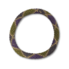 purple_green_gold_plaid_seed_bead_bangle purple_green_gold_plaid_seed_bead_bangle