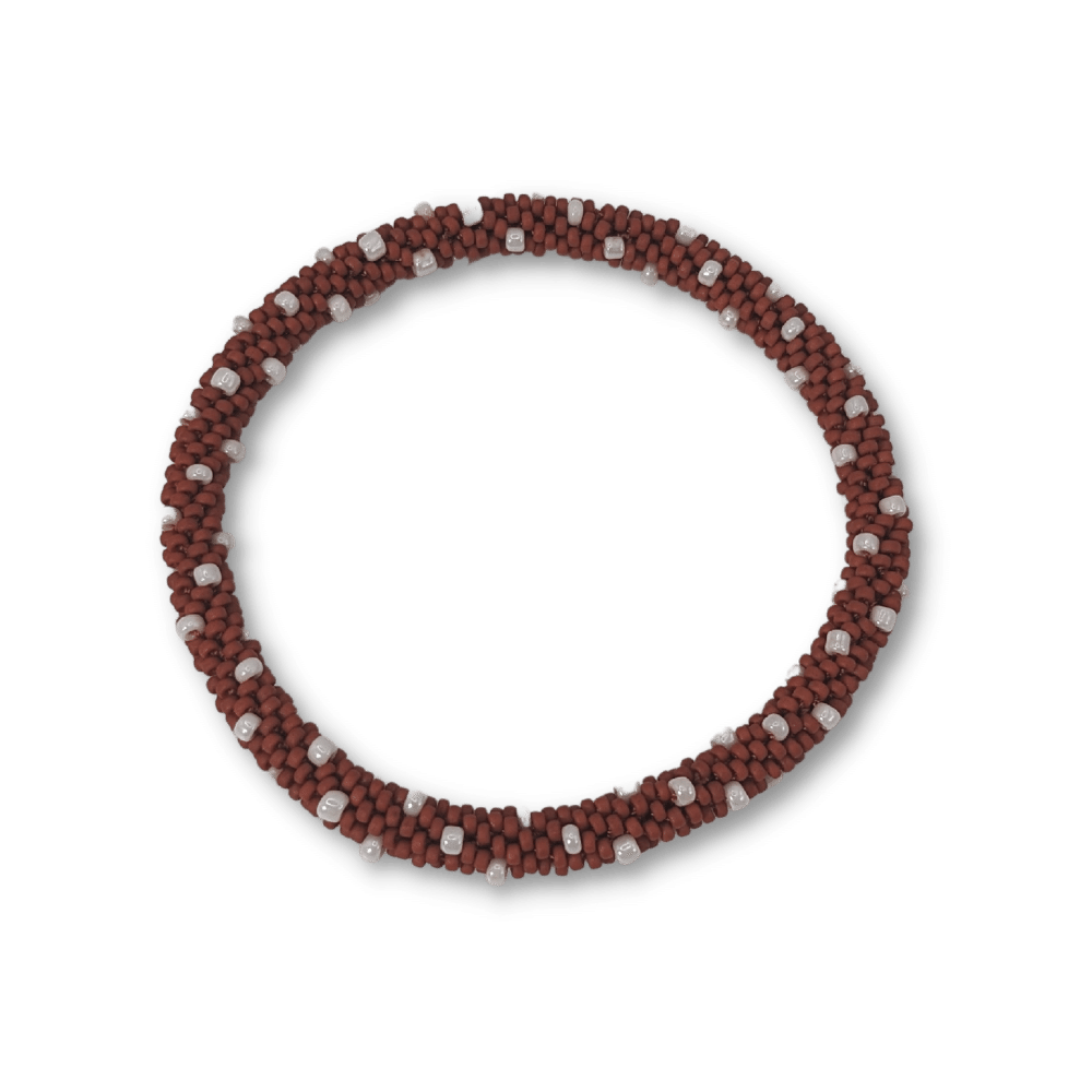 dark_red_white_dots_seed_bead_bangle