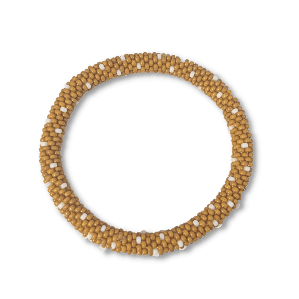 gold_with_white_dots_seed_bead_bangle